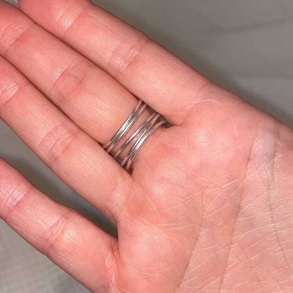 Silver Stackable Rings Costume Jewelry - Picture 2 of 6